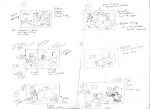 Cleaning up the thumbnail roughs