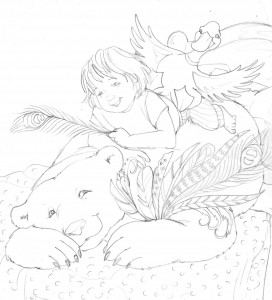 Revised cover idea -2 (with more feathers - polar bear)